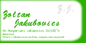 zoltan jakubovics business card